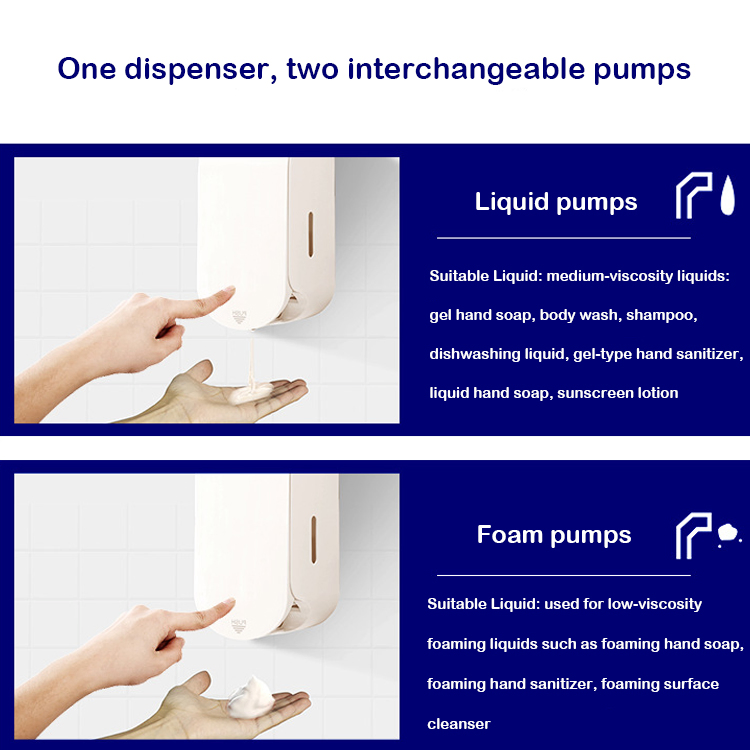 Дозатор для мыла ручной, 1000 мл, для общественных туалетов