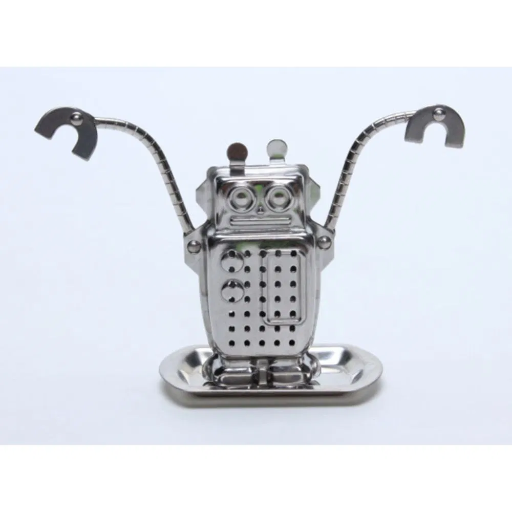 Stainless Steel Tea Infuser Mesh Robot Shaped with Long Chain Wbb27312