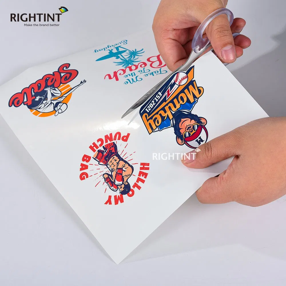 Shanghai Rightint PP A4 Vinyl Sticker, OEM White Glassine Paper Sticker
