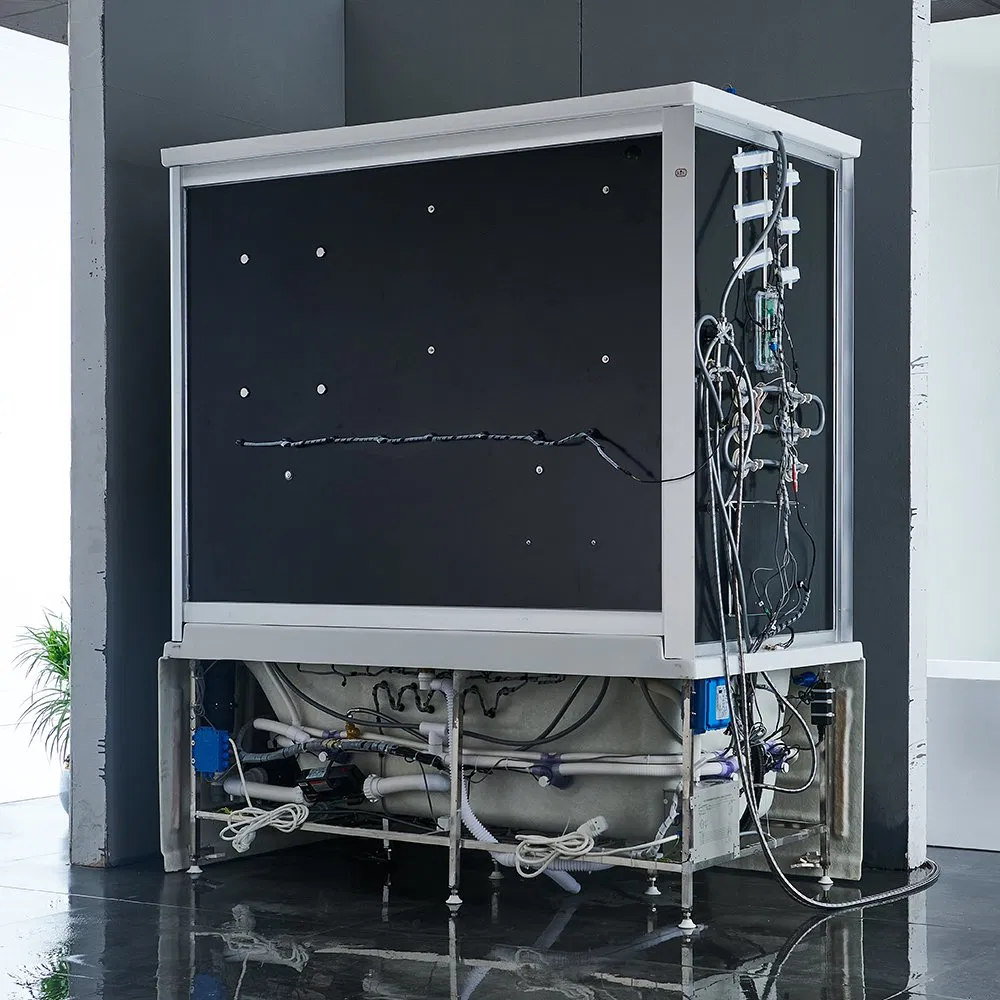 Blue Glass Door Acrylic Steam Room 2 Person Steam Shower