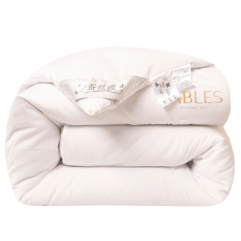 White Bed Textile Bedding Set No Duvet Cover Silk Floss Colchas Colcha Embroidery Quilt for Cold Sleepers