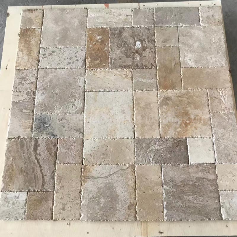Natural Beige/Yellow/Coffee Travertine Marble Flooring, Fireplace, Travertine
