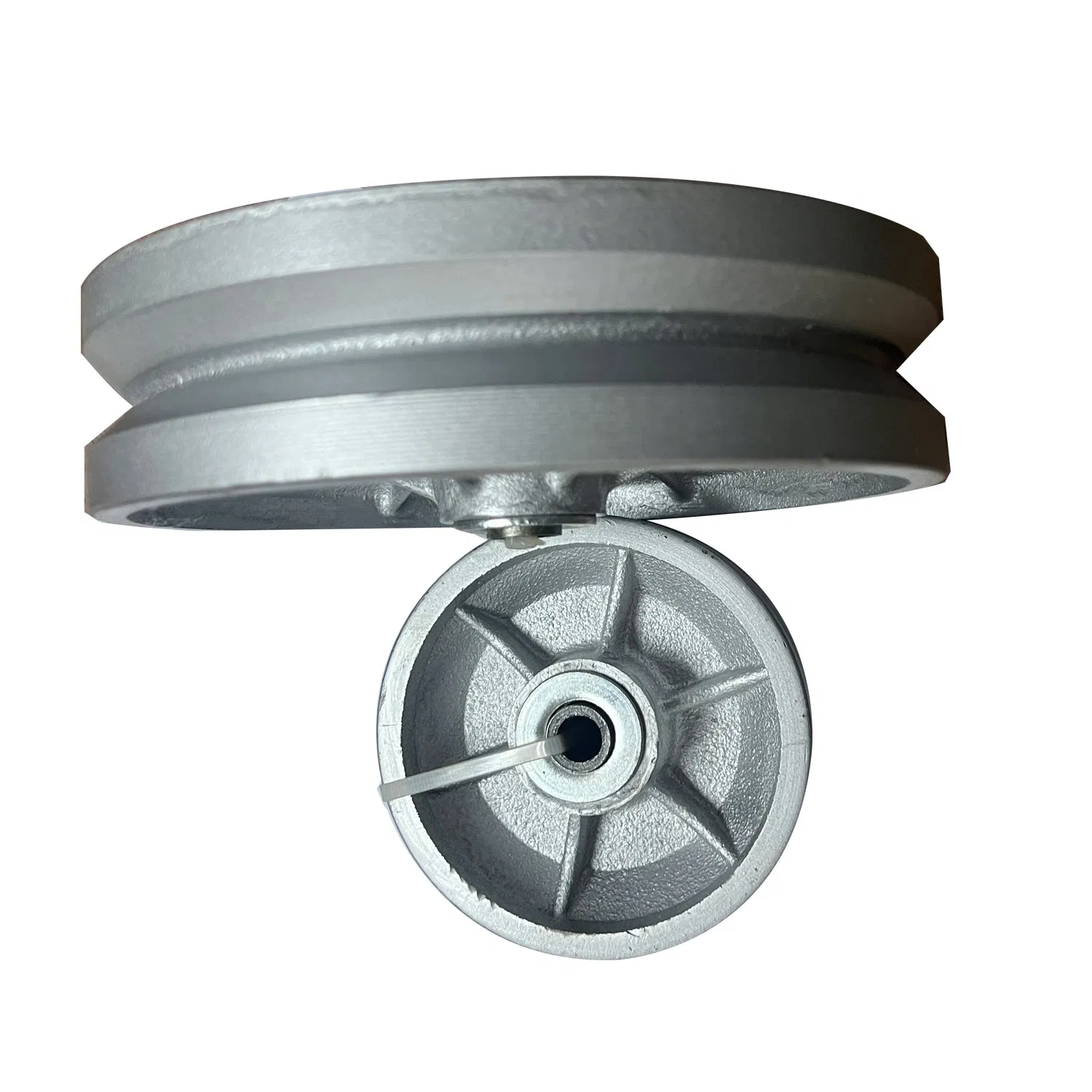 4-Inch Heavy-Duty V-Groove Pig Iron Wheel