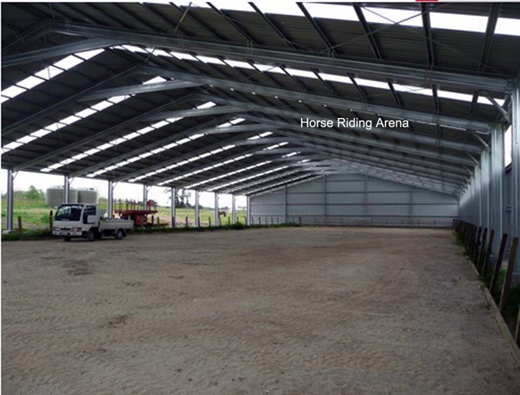 Prefabricated Light Farm Equine Steel Structure Horse Riding Construction Barn