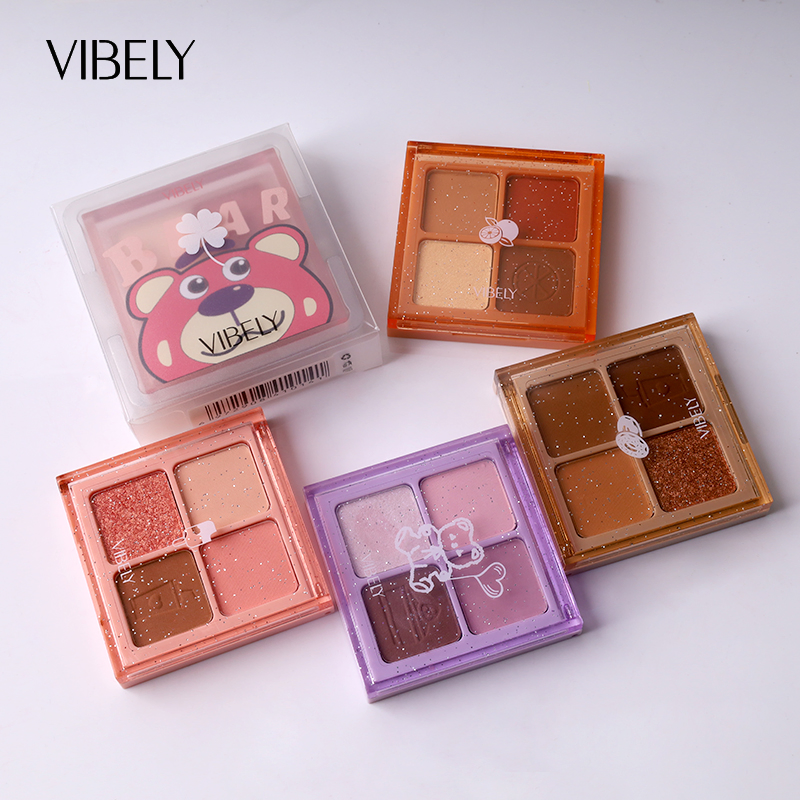 Cosmetic Highlighter Shimmer Waterproof Lasting Glitter Nude Makeup Palette Eye Shadow