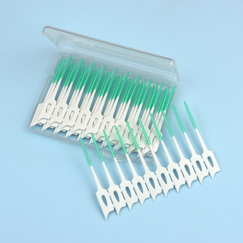Soft Rubber Interdental Brush Toothpick Dental Picks for Orthodontic Brace Wide-Space