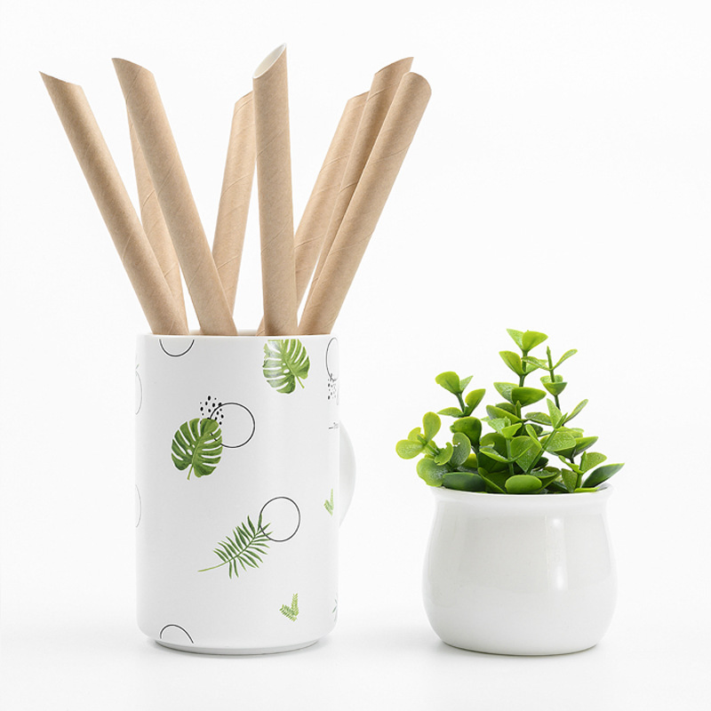 Paper Straw Disposable Pearl Milk Tea Thick Straw Large-Diameter Food-Grade Degradable Paper Straw Manufacturer Wholesale