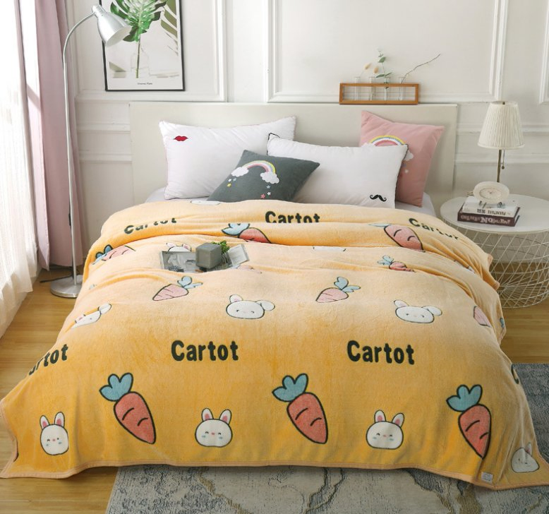 Thickened Snowflake Fluffy Blanket Children's Lunch Break Soft and Comfortable Flannel Blanket