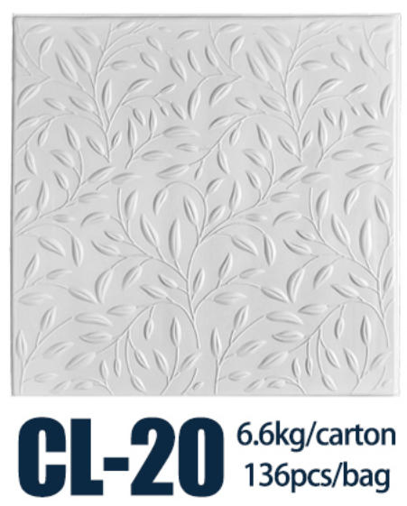 Durable and Lightweight Polystyrene Ceiling Tiles with Fireproof Features