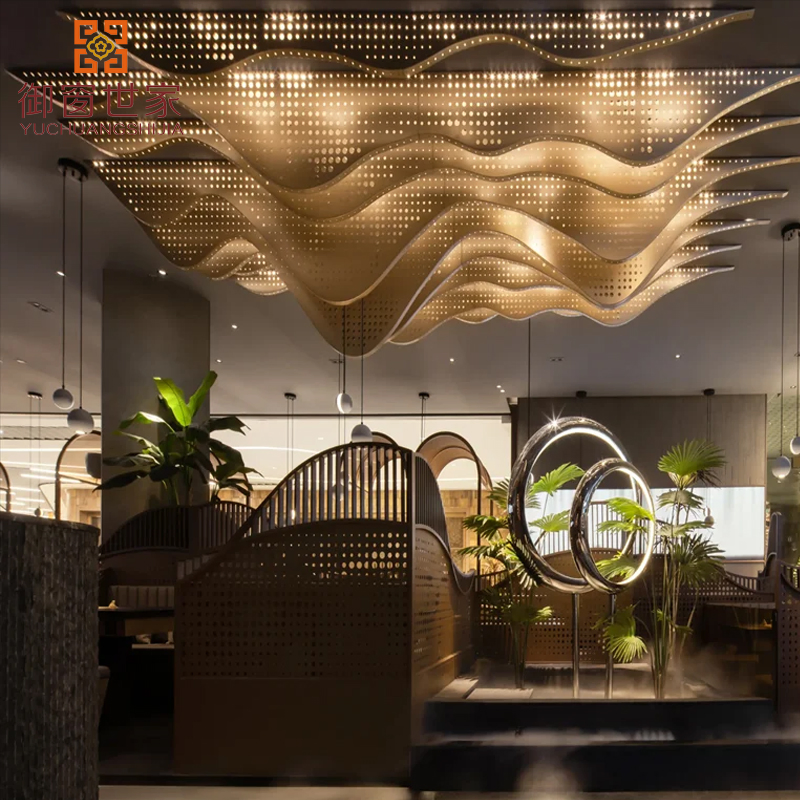 Aluminum Wave Baffle Exterior Light Aluminum Ceiling Profile for School Engineering Project