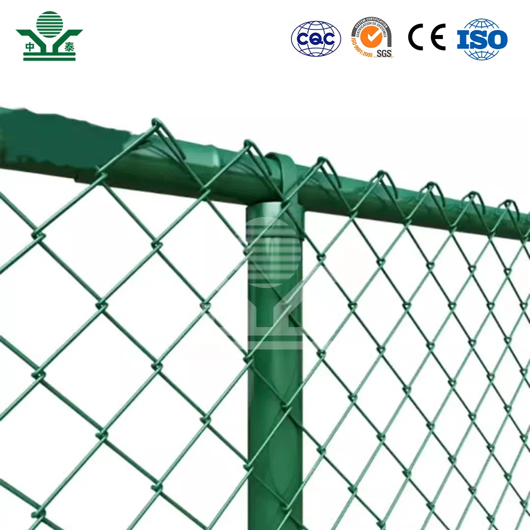 Zhongtai Black Chain Link Fence China Suppliers Portable Stadium Chain Link Fence 3.8mm Diameter Stadium Guardrail Chain Link Fence