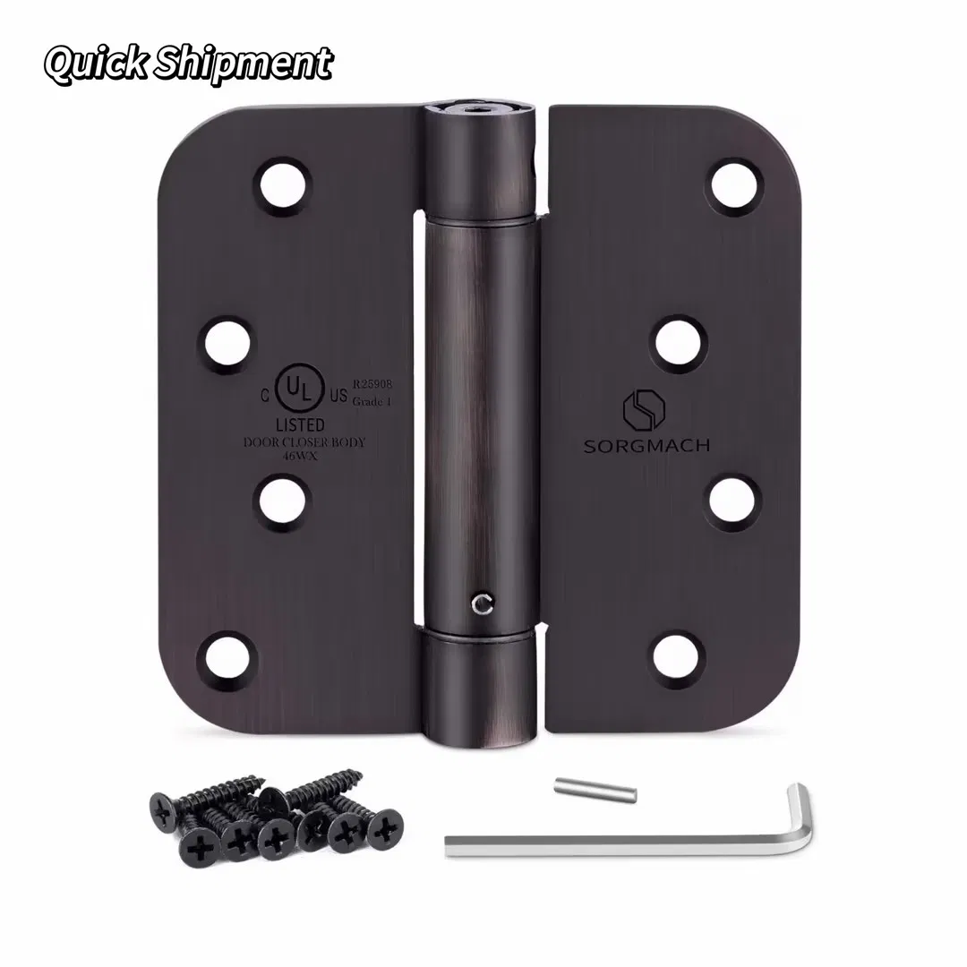 4 X 4 Inch America Style Stainless Steel Brushed Nickel Automatic Door Closer Hinge