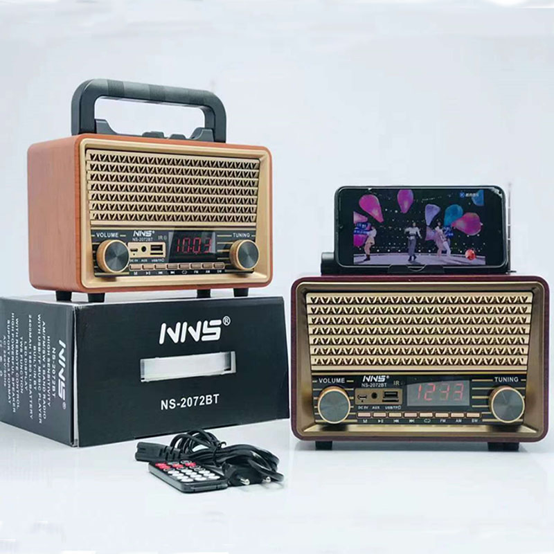 Ретро радио NS-2072BT с Bluetooth, деревянный корпус