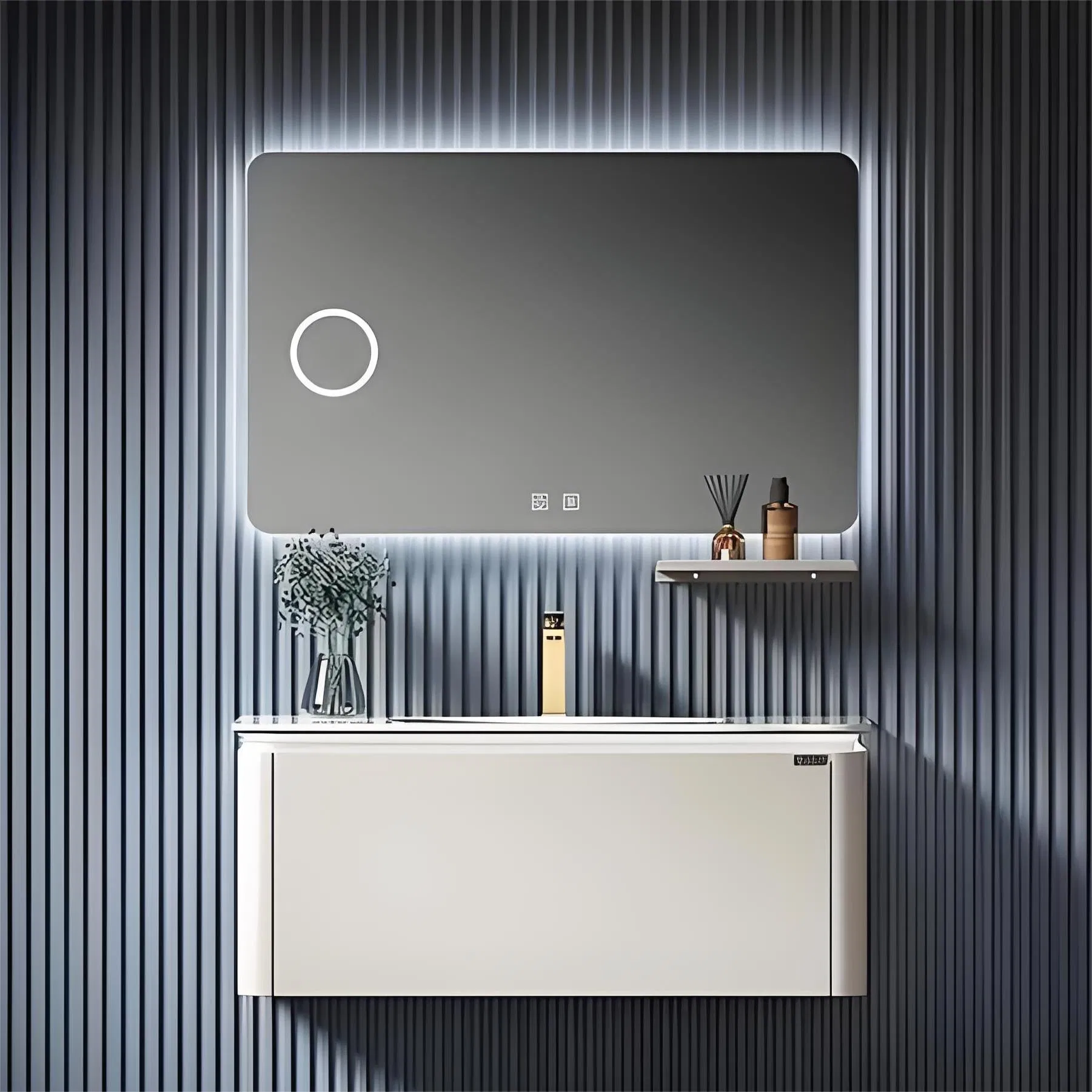 Frameless Bathroom Mirror High-Definition Silver Anti-Fog Wall-Mounted Niche Design Mirror