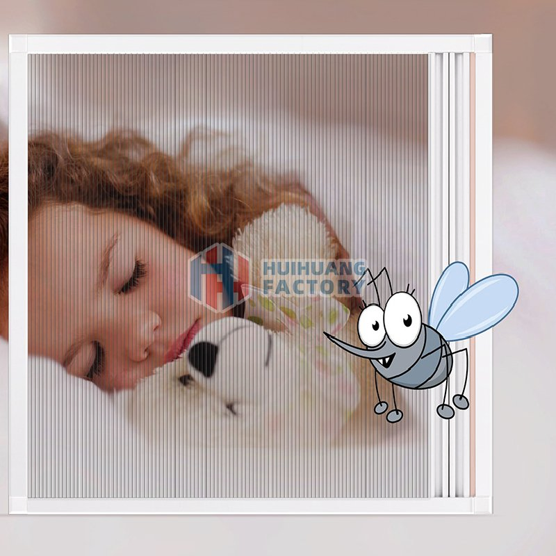 Retractable Screen Window & Door Blinds and Screen Honeycomb and Folding Mesh Combination