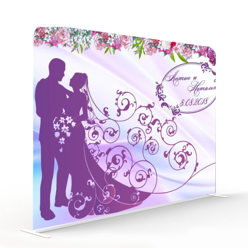 Wedding Pop up Straight Fabric Stand Custom Full-Color 8.8 Oz Tension Fabric - Pop up Banner Display Stand and Pop up Display Stand Banner Price