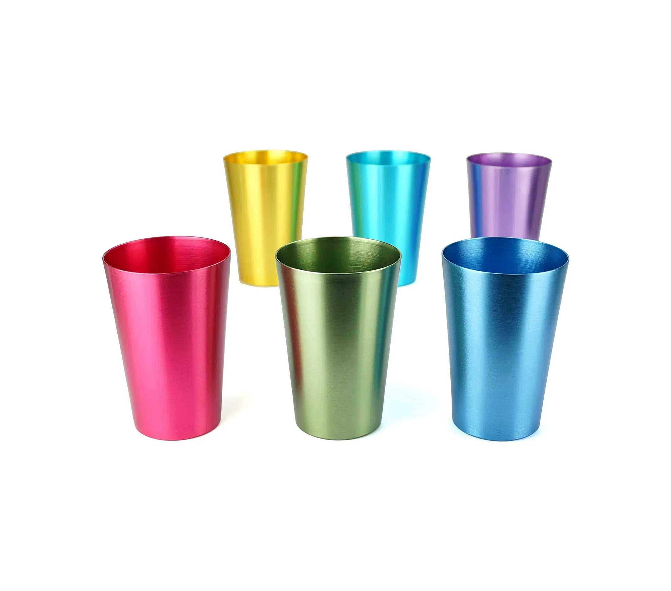 Custom Wedding Party Camping Colored 20 Oz Reusable Anodized Aluminum Beer Cup Mug Tumbler Drinking Cups