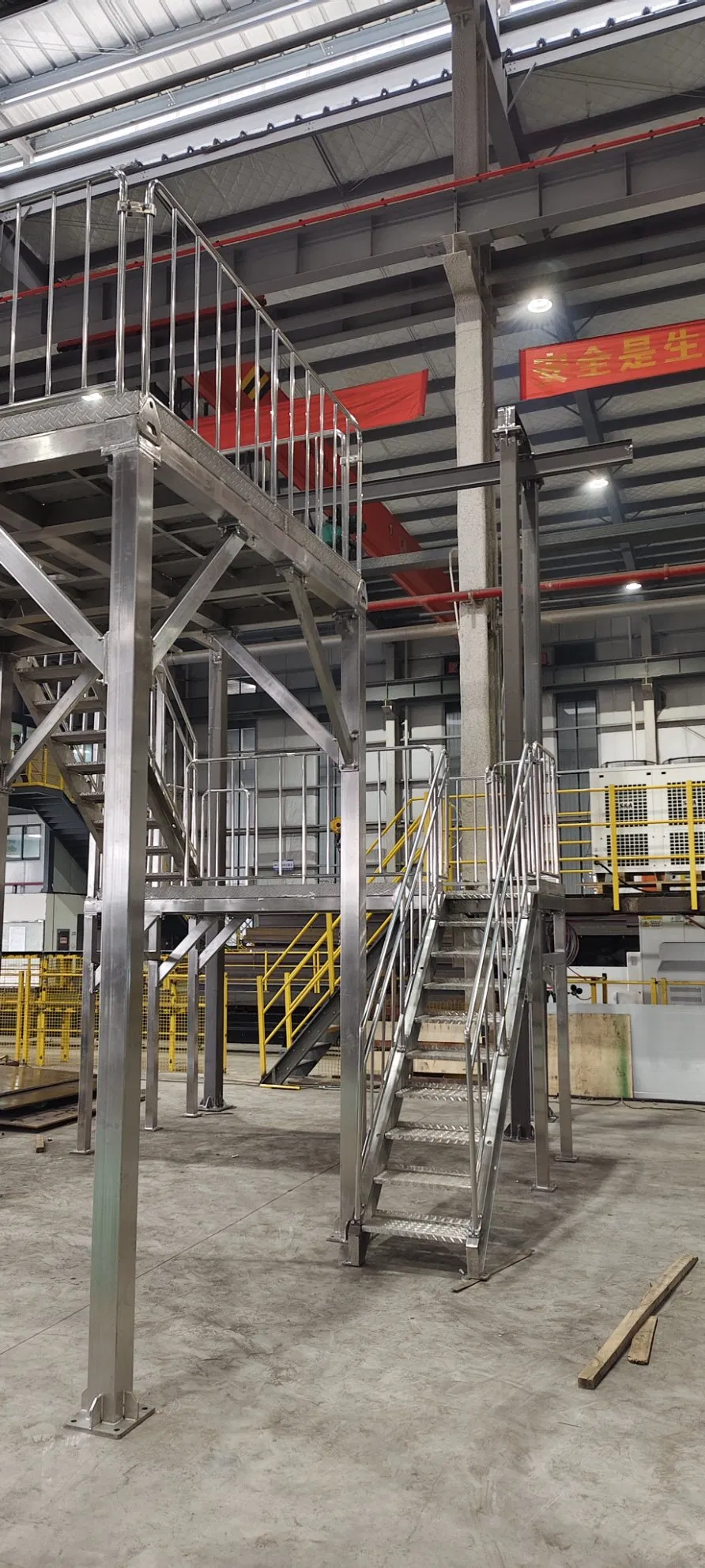 Newest Modular Prefab Stainless Steel Staircases for Warehousing and Logistics Center
