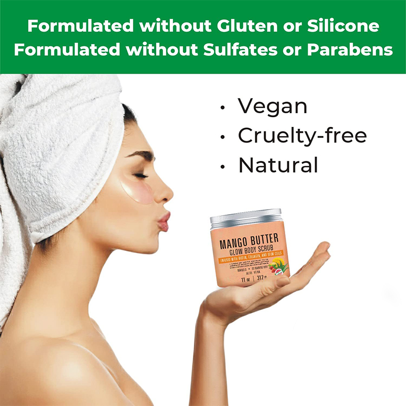 Beauty Cosmetics Exfoliating Cleanses Skin Brightens Skin Moisturizes Collagen Mango Scrub Salt