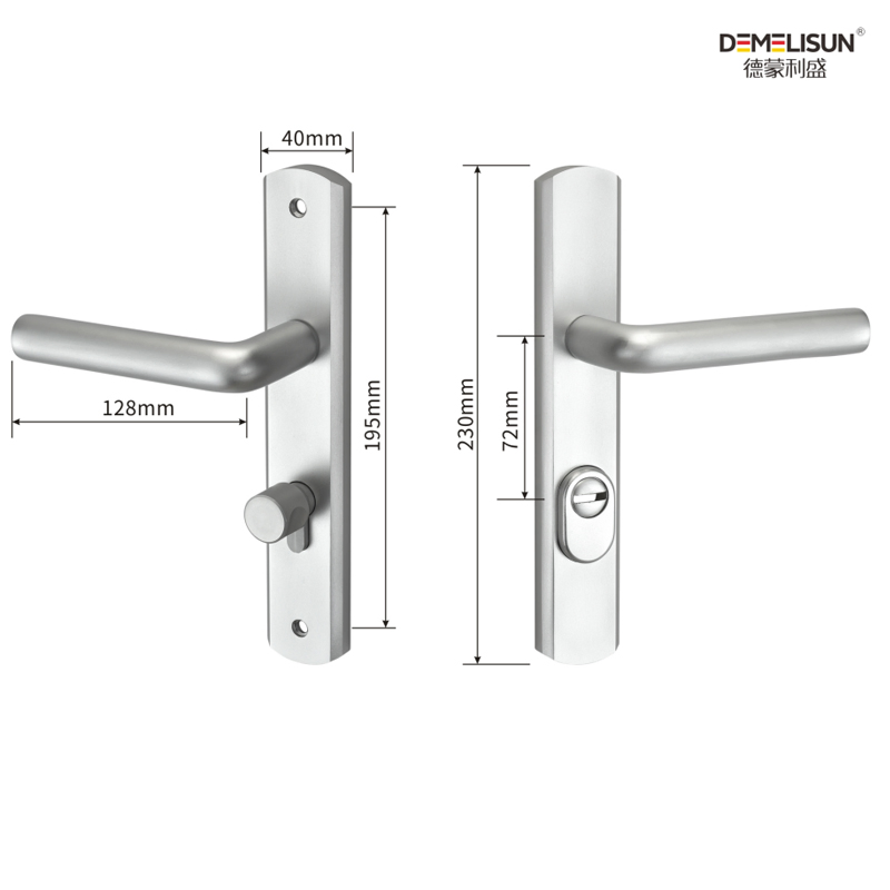 Wear-Resistant Alumina Door Lock Indoor Cylinder Security Long Plate Door Handle