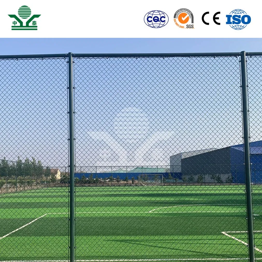 Zhongtai 1.2 M Chain Link Fence China Manufacturing PVC Coated Diamond Mesh 3.8mm Diameter Short Stadium Chain Link Fence