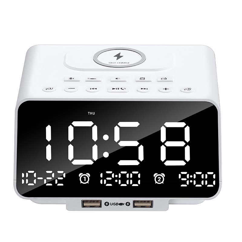 Hotel Bluetooth Table Alarm Clock Wireless Charge