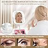 Avocado LED Makeup Mirror 1X/20X Magnifying Vanity Mirror Height Adjustable & 360° Rotation