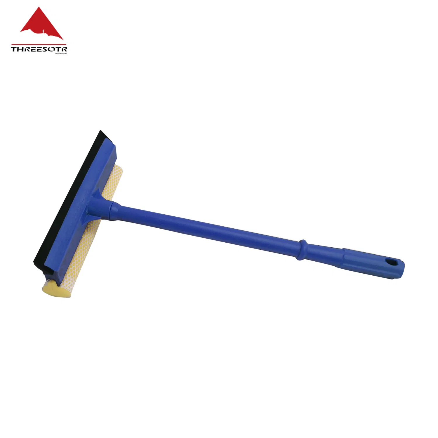Blue Auto Windshield Squeegee and Sponge with 15" Handle