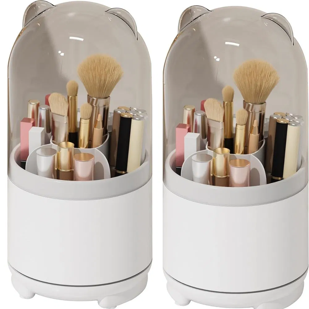 Makeup Organizer with Dustproof Waterproof Lid 360 Rotating Wbb26367