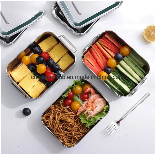 Stainless Steel Single/Double Layers Lunch Box; Eco Leakproof Lunch Box Stainless Steel Portable Lunch Box