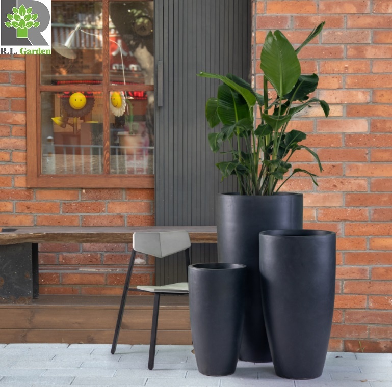 Горшки для растений Ronglin GRC большие высокие черные