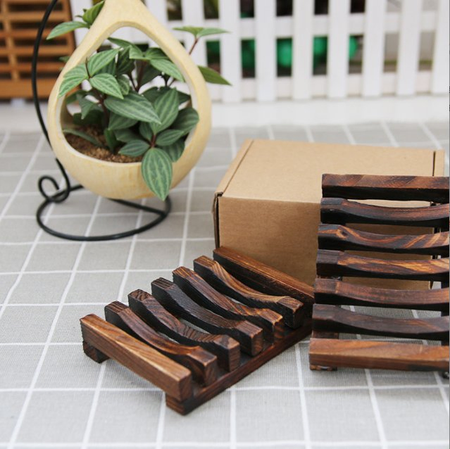 Creative Wooden Soap Dish, Bathroom Soap Box, Wooden Soap Holder, Soap Rack for Bathroom