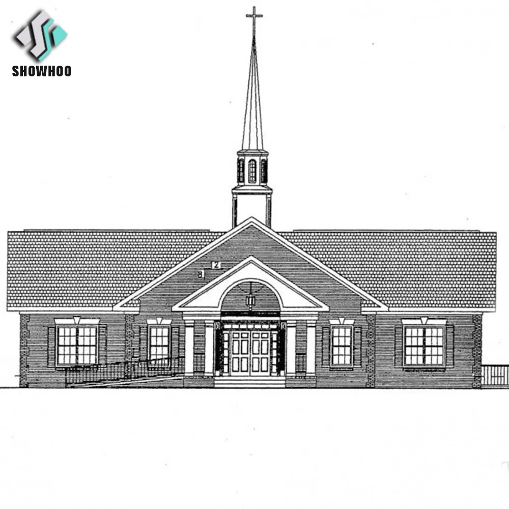 Low Cost Waterproof Metal Prefab Church Buildings Sales