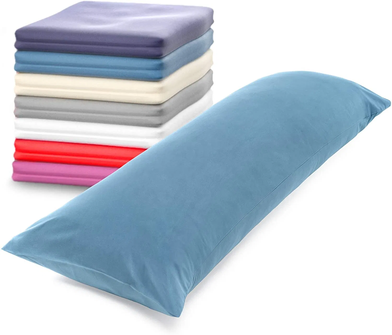 Extra Soft 20X54 Inches Polyester Pillow Cover 100% Microfiber Long Body Pillowcases