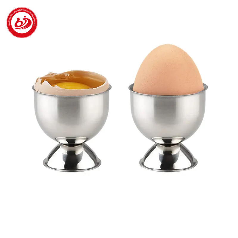 Wholesale Stainless Steel Egg Rack Stand Kitchen Restaurant Display Boiled Egg Cup Holder
