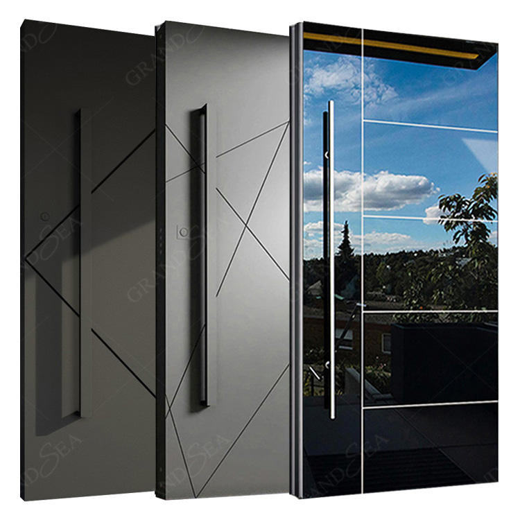 Modern Metal Stainless Steel Burglar Proof Aluminum Entry Door
