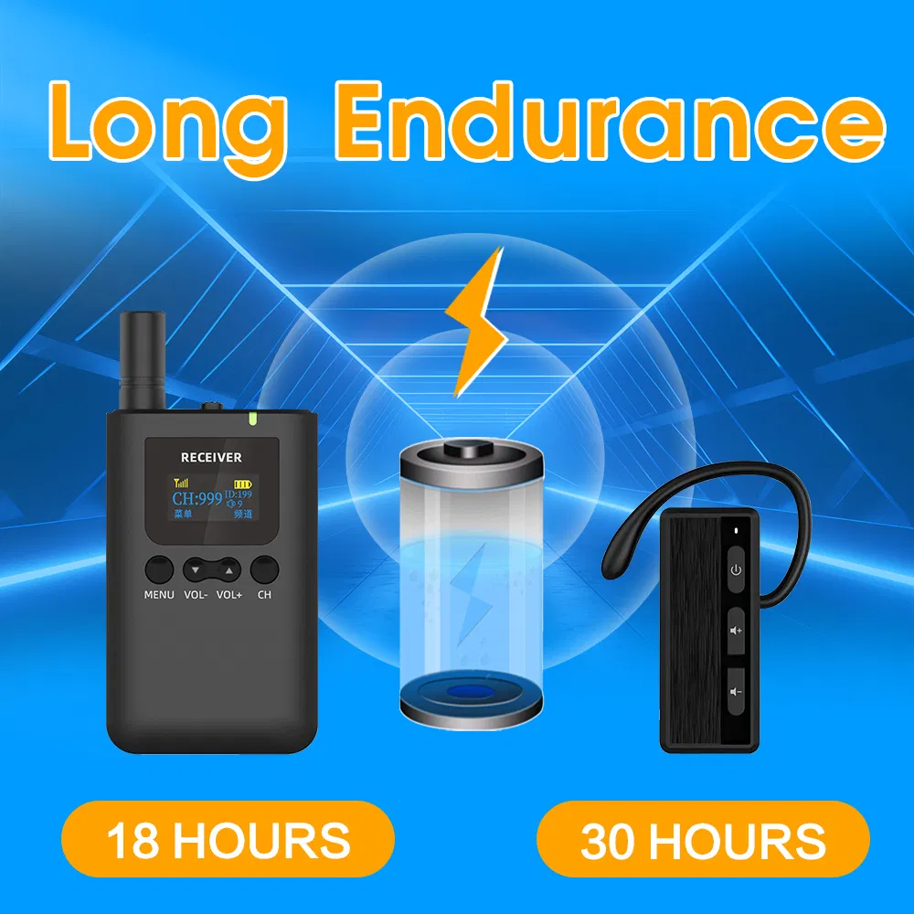 Беспроводная аудиосистема для гида 9510t 9101r, 2.4 ГГц, 999 каналов