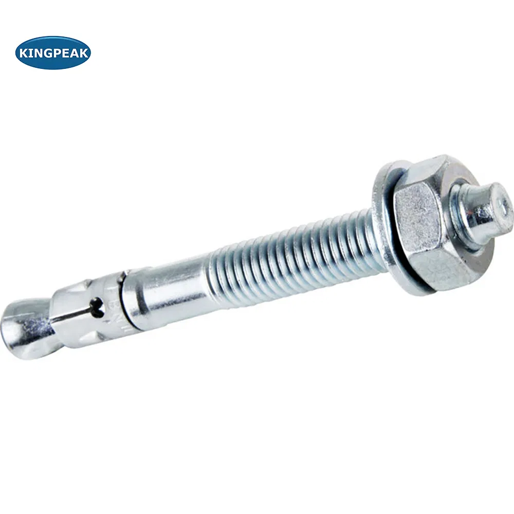 Heavy-Duty Zinc-Plated Carbon Steel Wall Anchor Bolt for Concrete