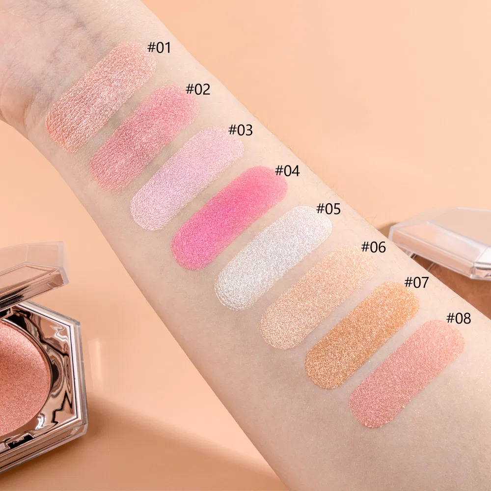 Private Label Diamond Highlighter 8 Colors Face Powder Highlight