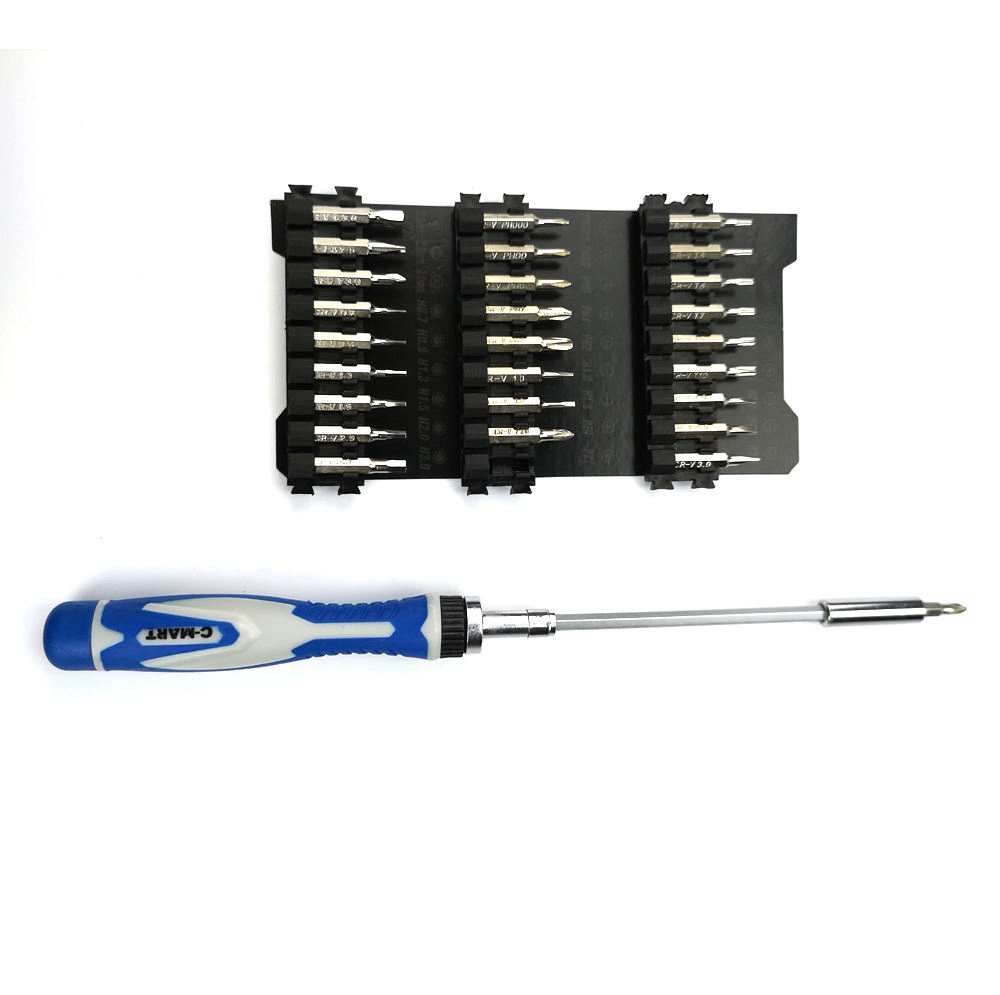 C-Mart 31PC Repairing Electronicscomputerswatch Household Magnetic Mini Precision Ratchet Screwdriver Bit Set