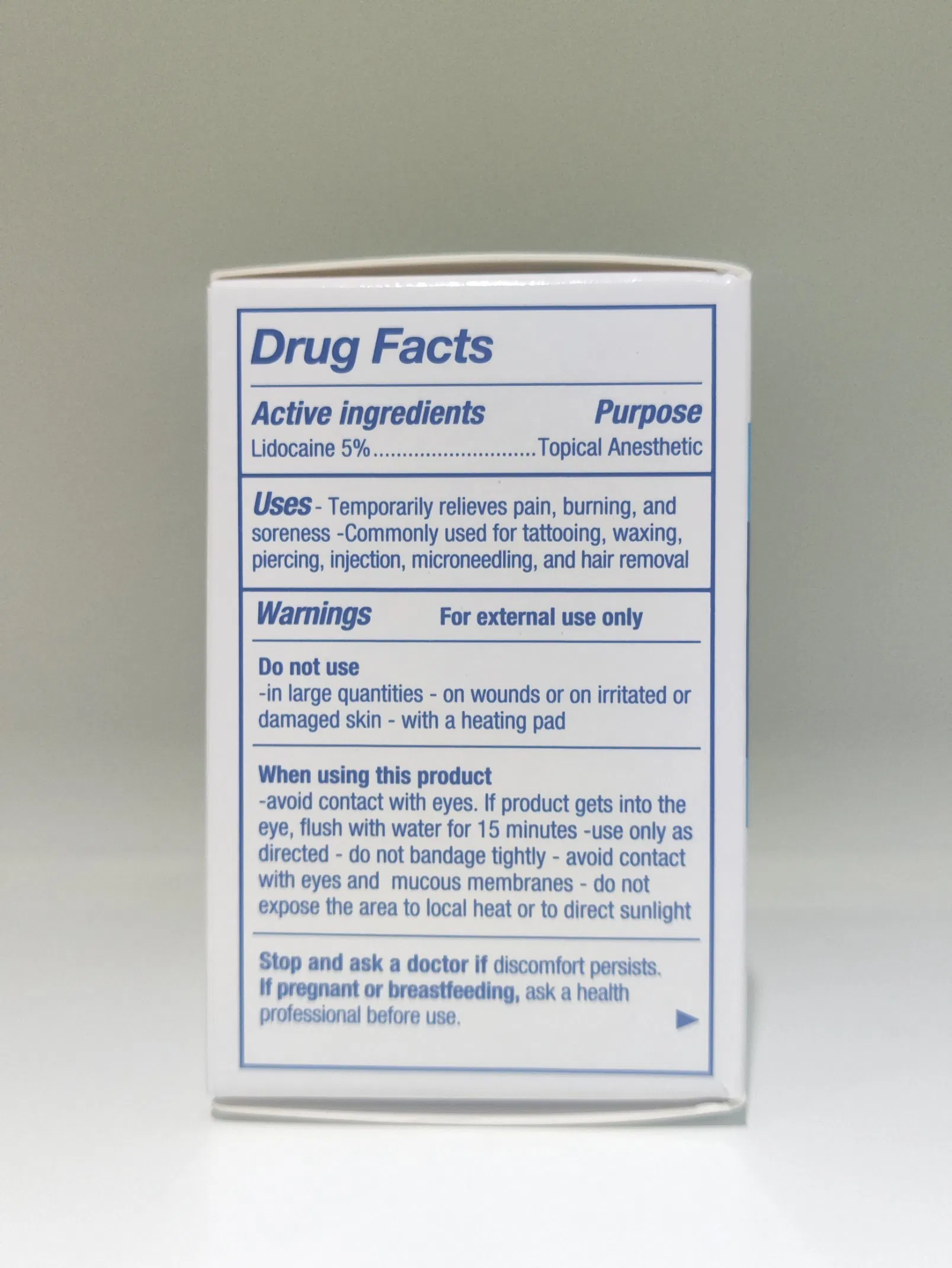 OEM Factory Wholesale OTC 45.4G 5% Lidocaine Numbing Cream for Pain