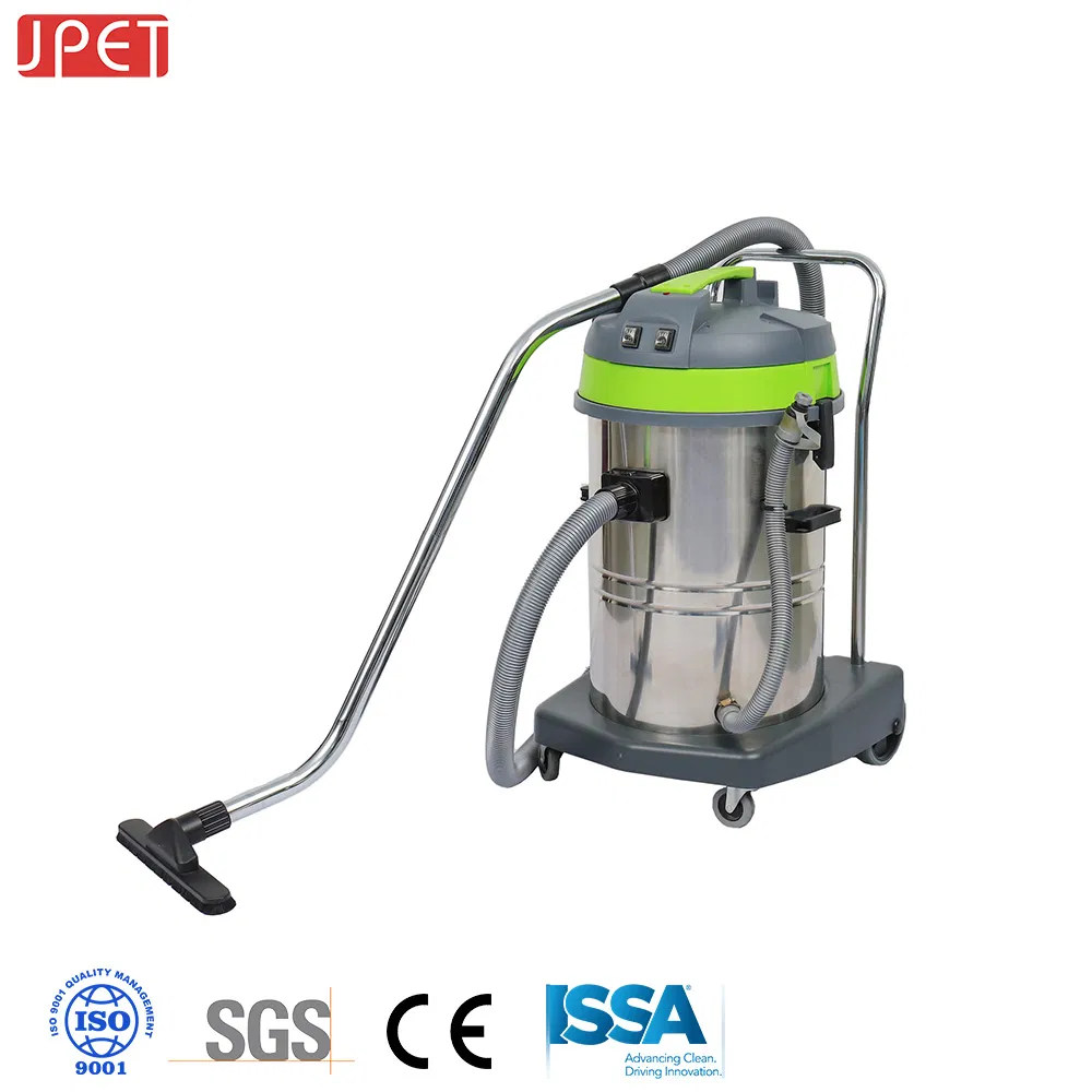Industrial 60L Two Motors Stainless Steel Wet & Dry Vacuum Cleaner