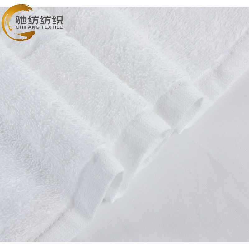 Hot Sale Custom Logo White Towel with Jacquard for Hotel