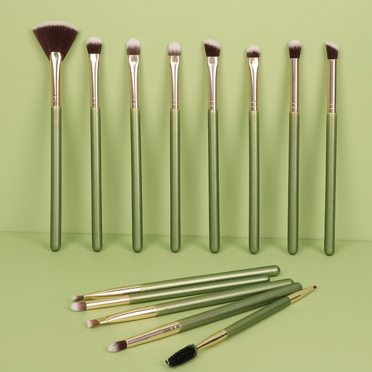 Hot Sale Brown Hair 7 Big Variety 20 Pieces 15PCS 14 Piece Double End Vegan Professional Makeup Brush Set