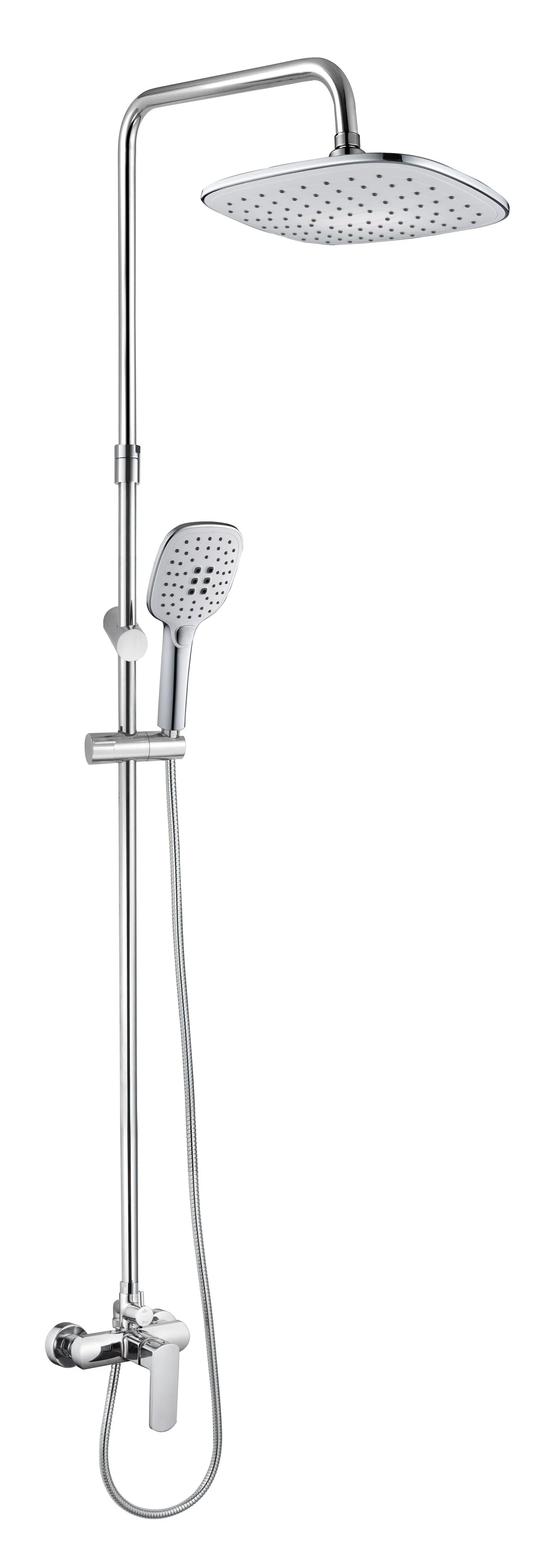 2 Functions Single Handle Brass Shower Bar Bathroom Accessories Hardware Shower Head Rainfall Shower System Set Shower Column