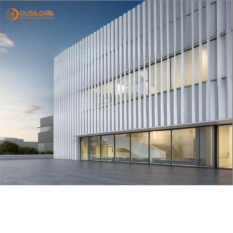 Sun Shade Aluminum Louvers Heat Reduction Exterior Building Louvers Customization