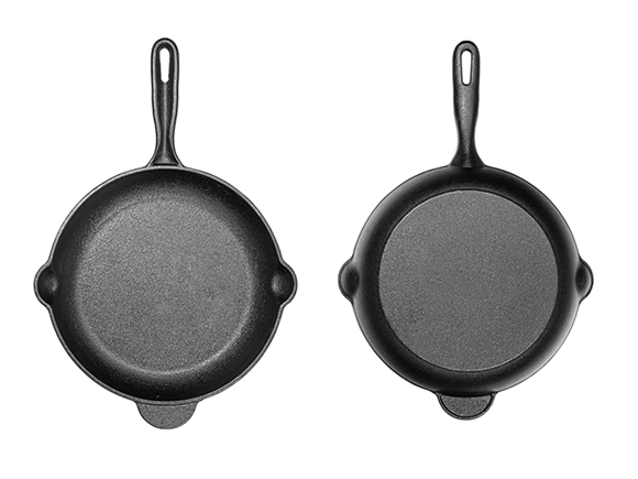 Pre-Seasoned Cast Iron Fry Pan with Helper Handle
