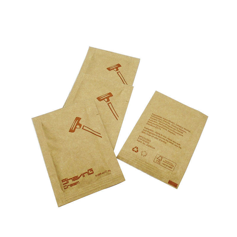 Biodegradable Craft Paper Pouch Disposable Man Beard Soften Smoothing Shaving Cream