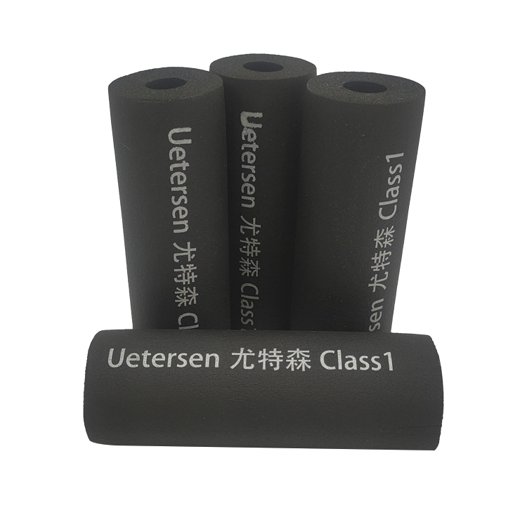 Black Flame Resistant Elastomeric Foam Insulation Pipe Rubber for Cold Storage of Air Conditioners