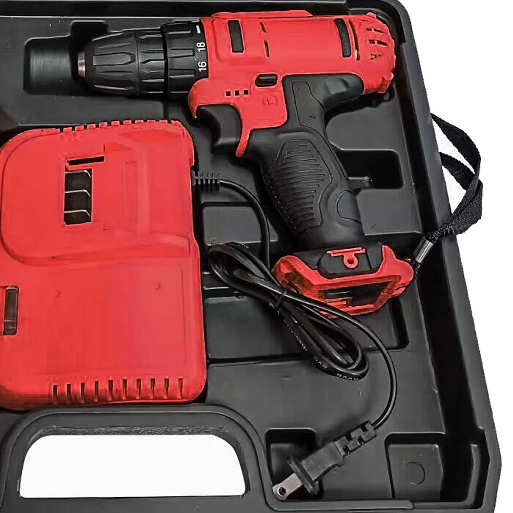 Electric Power Tool Screwdriver Lithium Battery Set Tool Box Set Hand Drilling Machine Krain Impact Drill Set Box Tool
